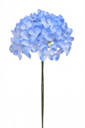 Kunstbundeltje van 6 takjes, lichtblauwe seringachtige bloemetjes op draad, 20cm
