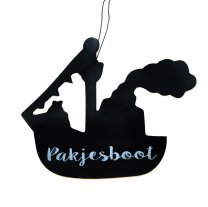 Houten hanger, Pakjesboot, 9cm